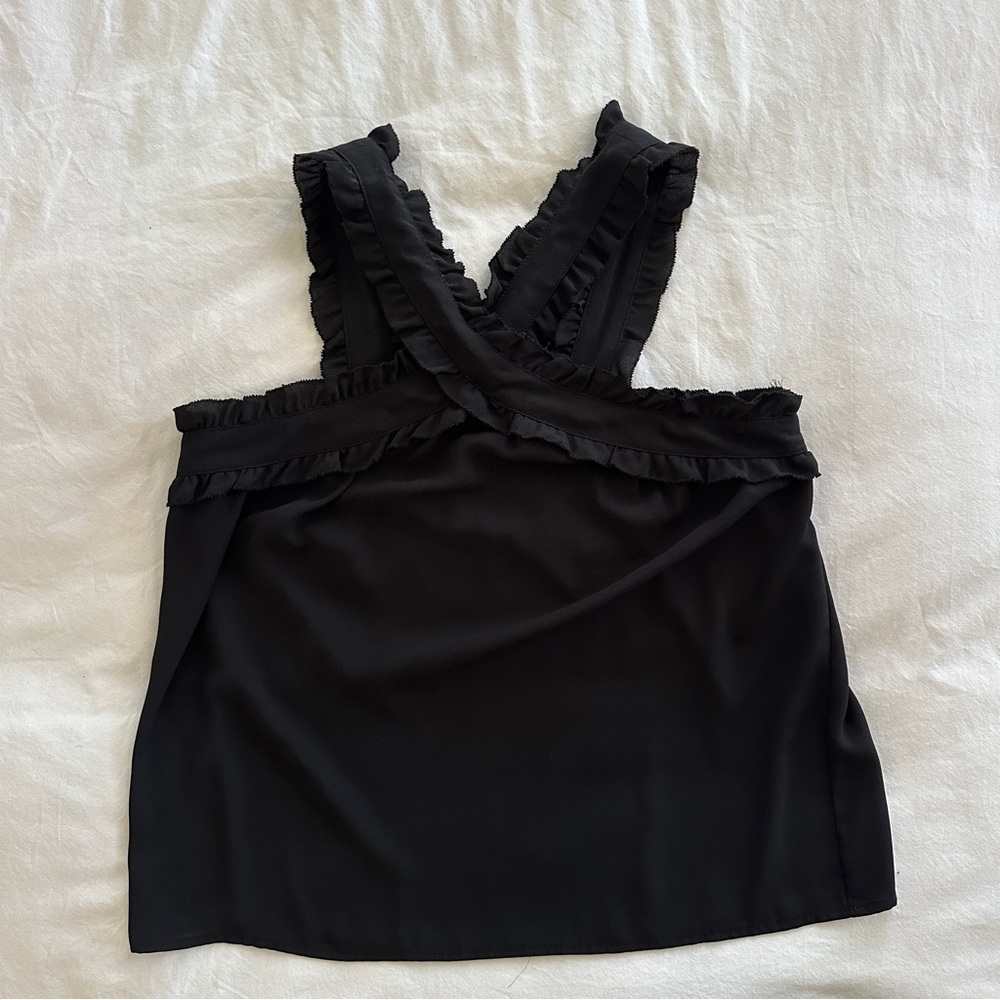 J. Crew Swingy Black Top